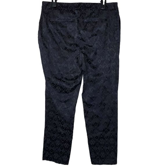 Chico’s Diamond Jacquard Trouser Ankle Pants Wmn’s Sz 1.5 M 10 Black - Picture 4 of 13